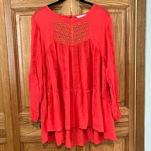 Ladies beautiful orange peasant top